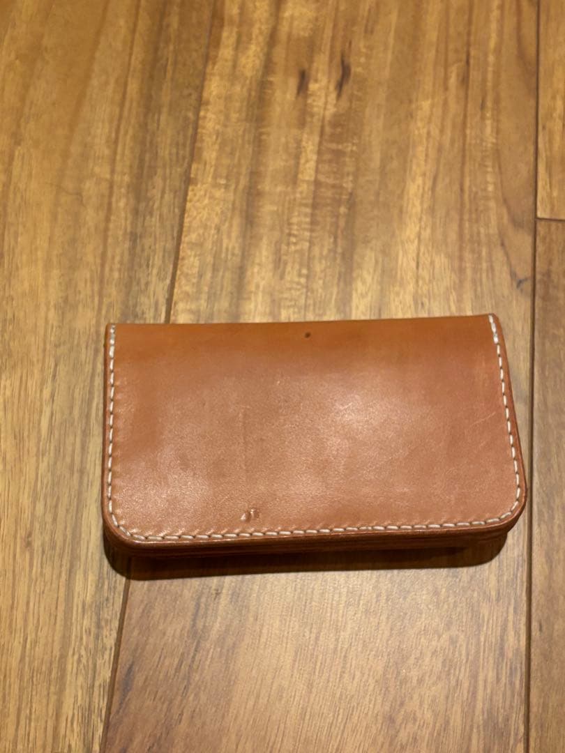 総手縫　ヌメ革　ショートトラッカーウォレット