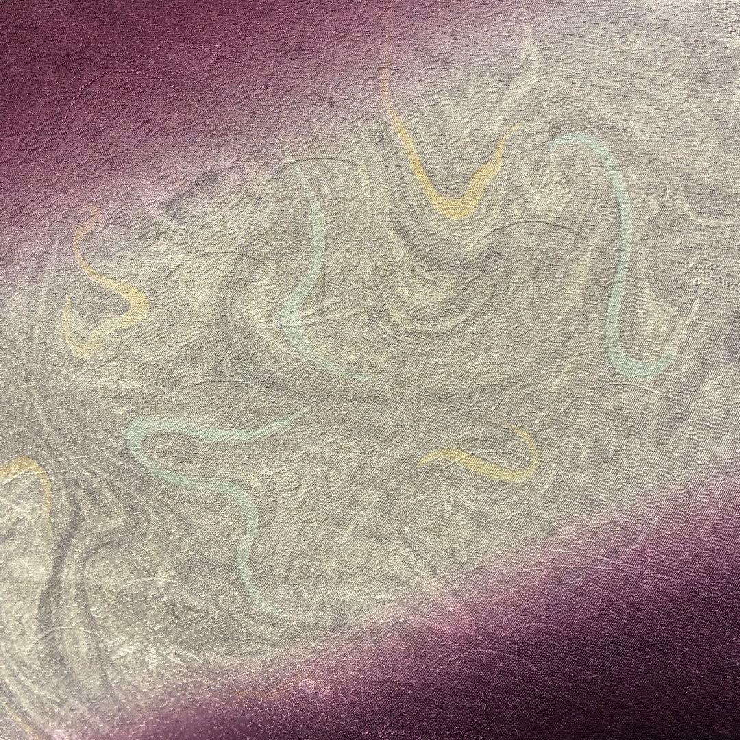 D124＋ D31 訪問着 墨流し 正絹 着物 袷 極美品