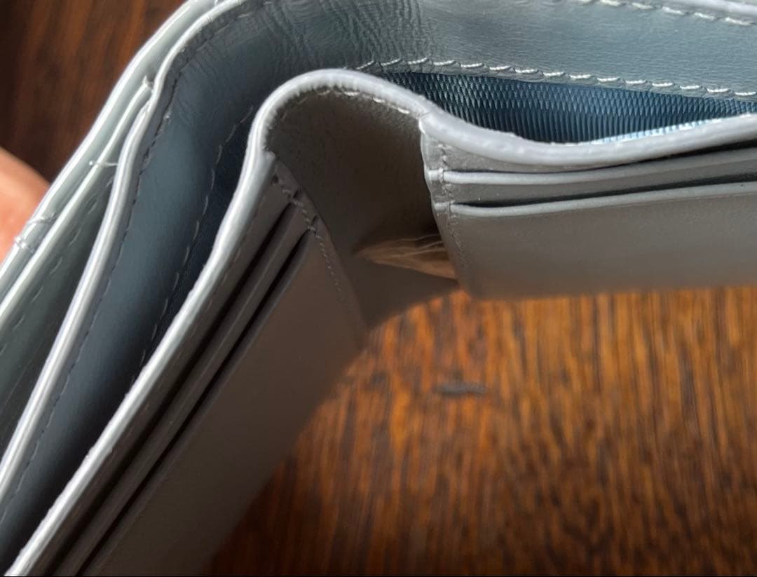 Christian Dior 三つ折り財布 グレー