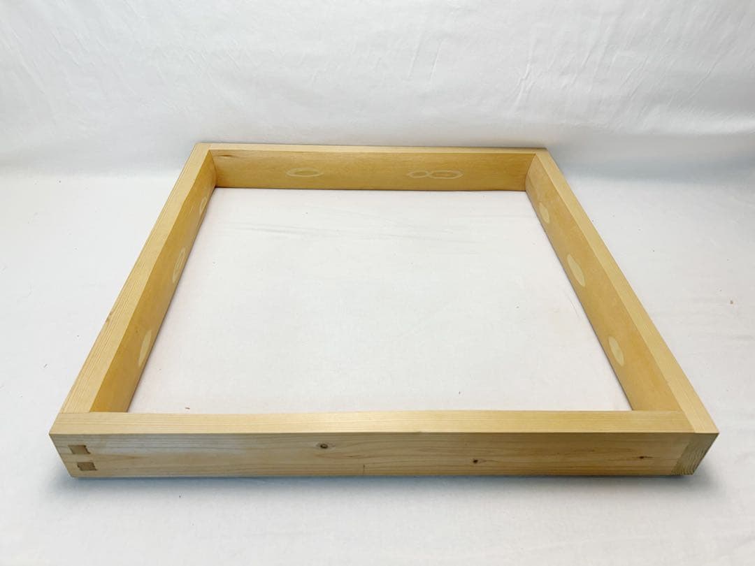 ほぼ未使用 茶道具 北山杉材 大炉炉縁 素地材 紙箱