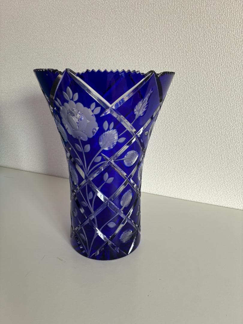 【送料込み】切子花瓶 Lausitzer Glas社製(ドイツ)