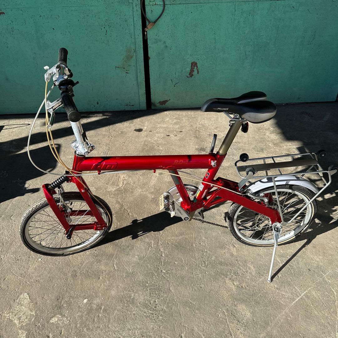 赤 折りたたみ自転車