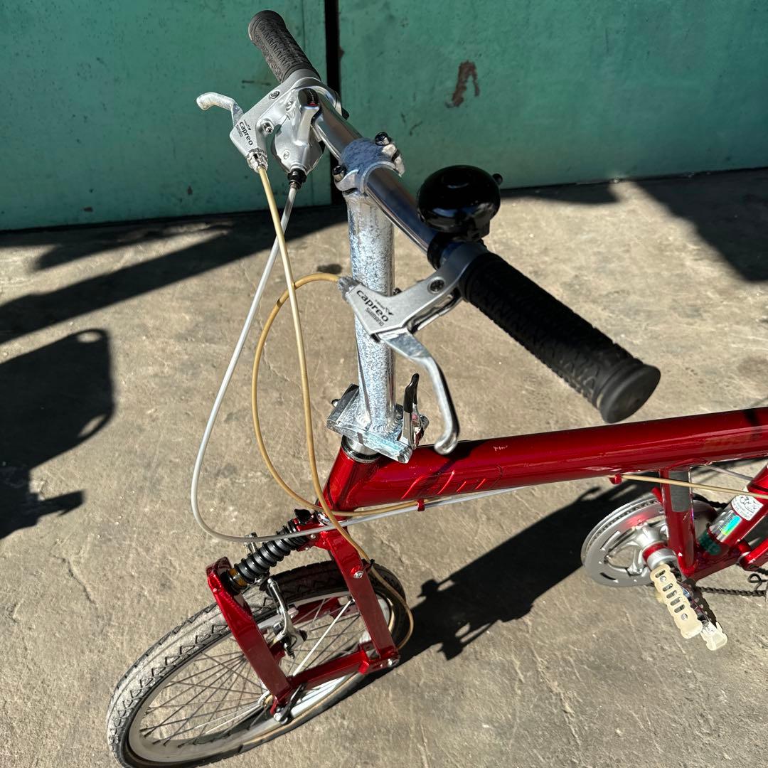 赤 折りたたみ自転車