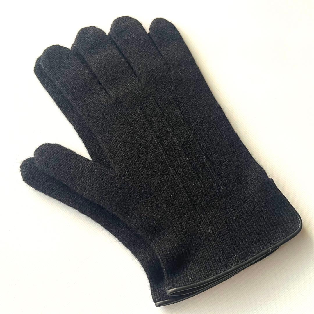 HERMES エルメス カシミヤ ニット手袋 グローブ L