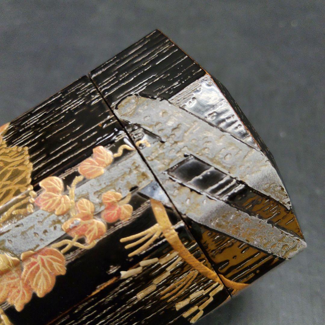 茶道具 高橋峯房 野々宮蒔絵 替茶器 十角棗 76