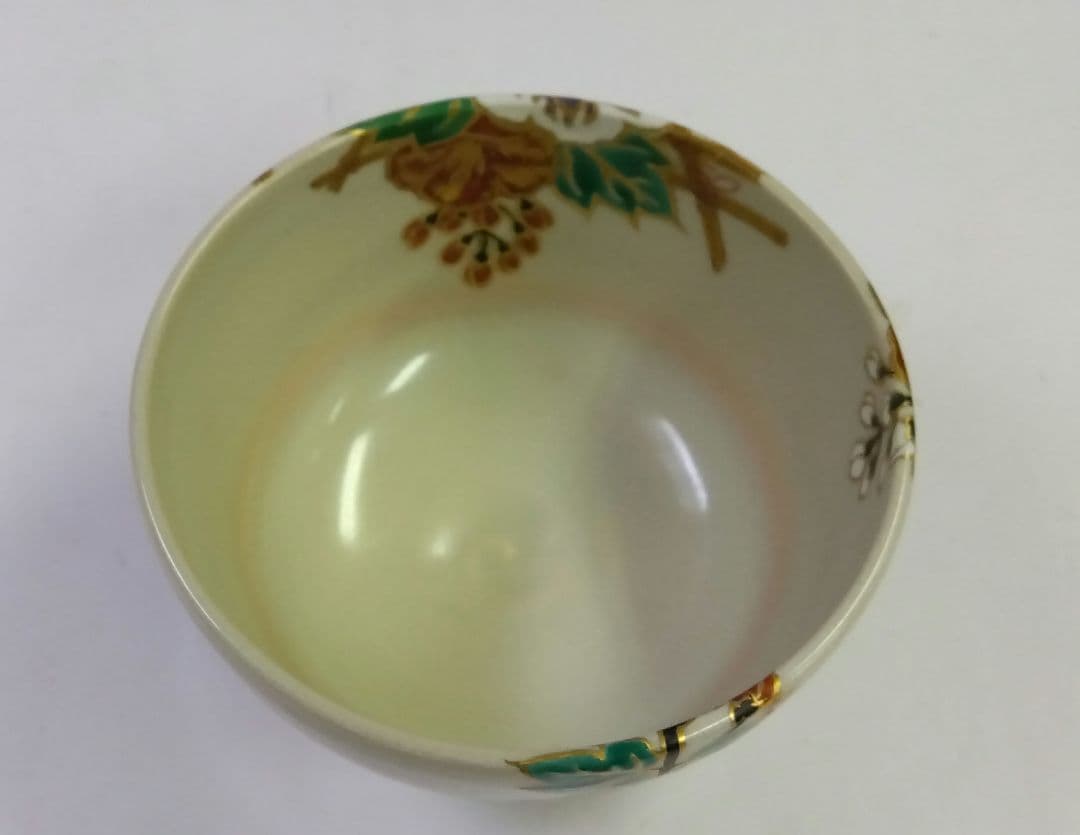 茶道具 茶碗 色絵 仁清 立葵絵 竜谷窯 宮川香雲 京焼 清水焼 真葛香斎