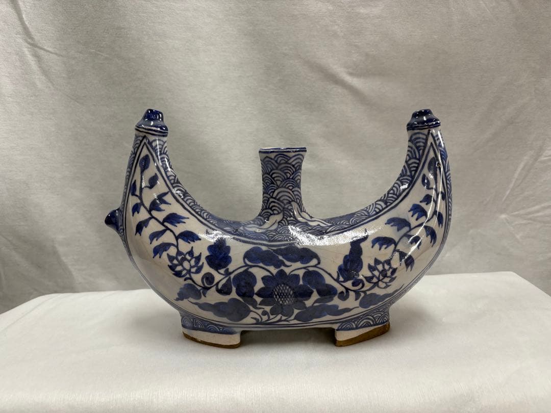 青花　水指　水器　古美術　水注　花瓶　文房具