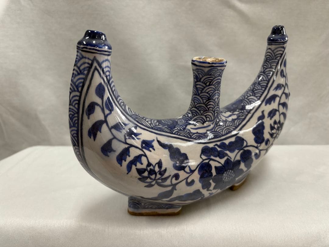 青花　水指　水器　古美術　水注　花瓶　文房具