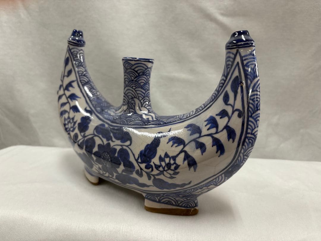 青花　水指　水器　古美術　水注　花瓶　文房具