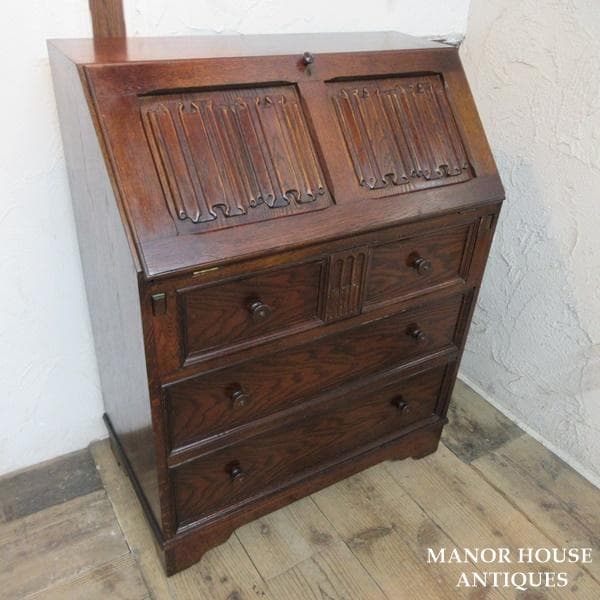 イギリス アンティーク 家具 ライティングビューロー デスク 机 6951d