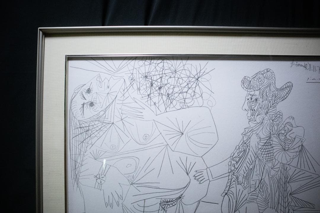 かなり大きなピカソの原画 鉛筆画