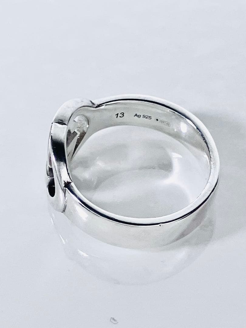 【超美品】GUCCI WGリング13号（実寸12号）指輪 男女兼用 SV925