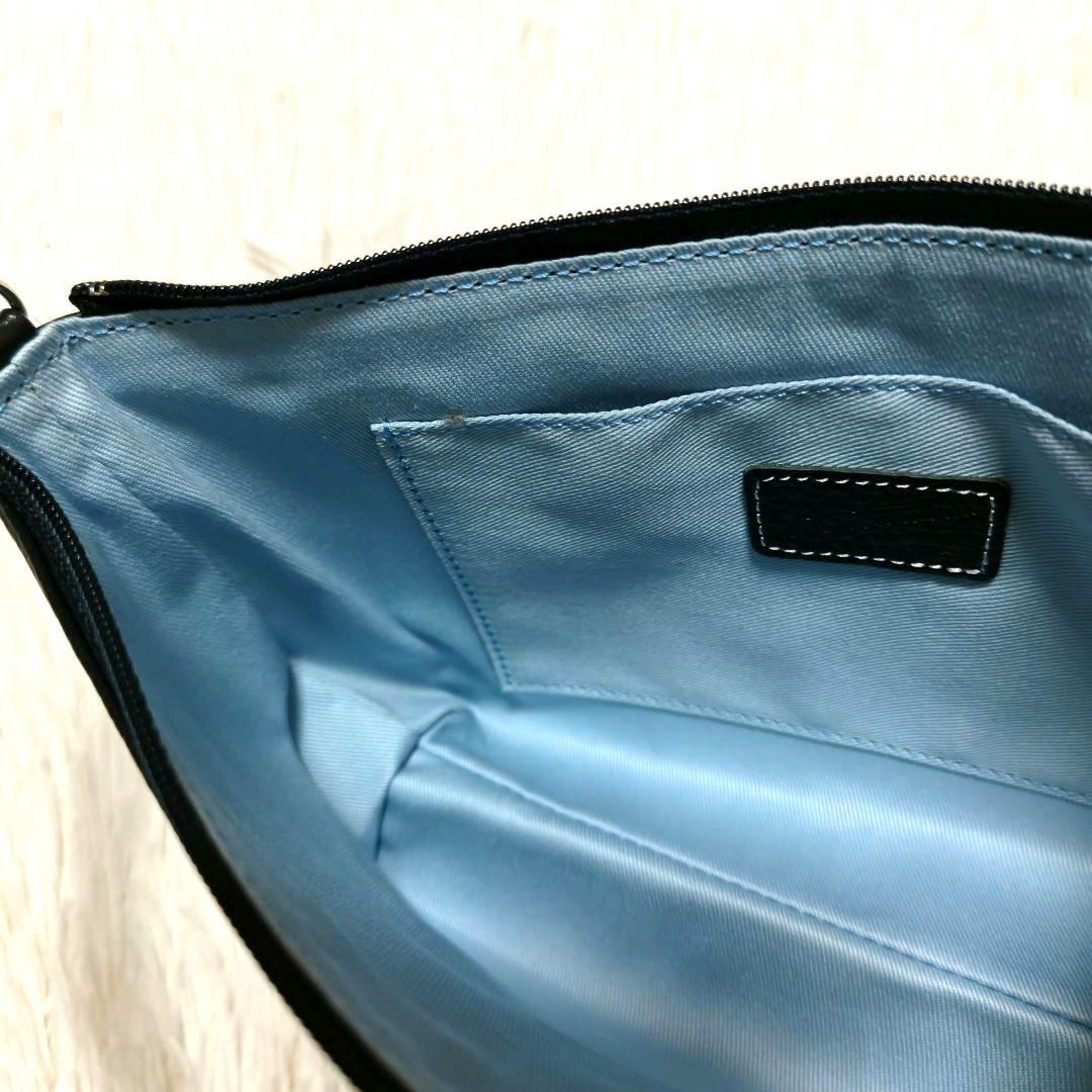 【極美品】キタムラ ショルダーバッグ 2way シュリンクレザー ロゴ刺繍