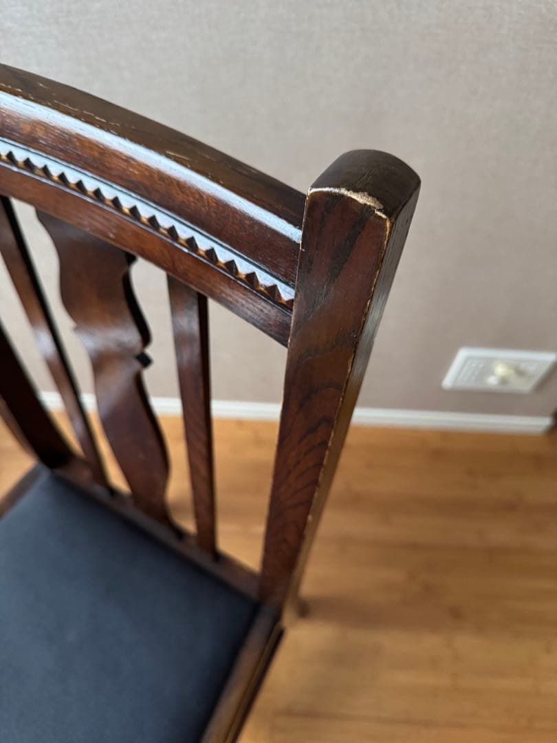 ロイズアンティークス購入　イギリスアンティーク　ダイニングチェア1脚