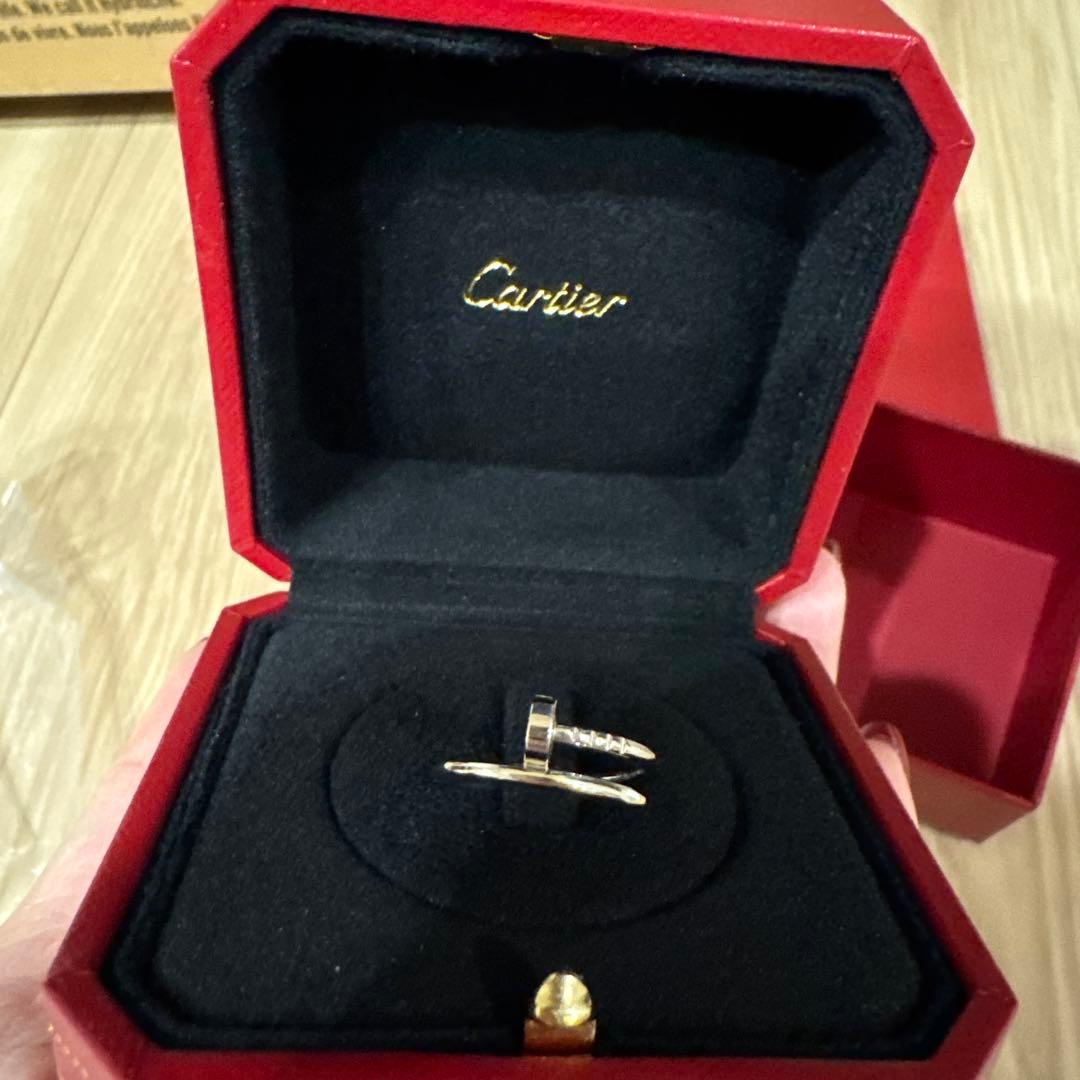 正規品Cartier カルティエ　ホワイトゴールドジュストアンクルリング 50号