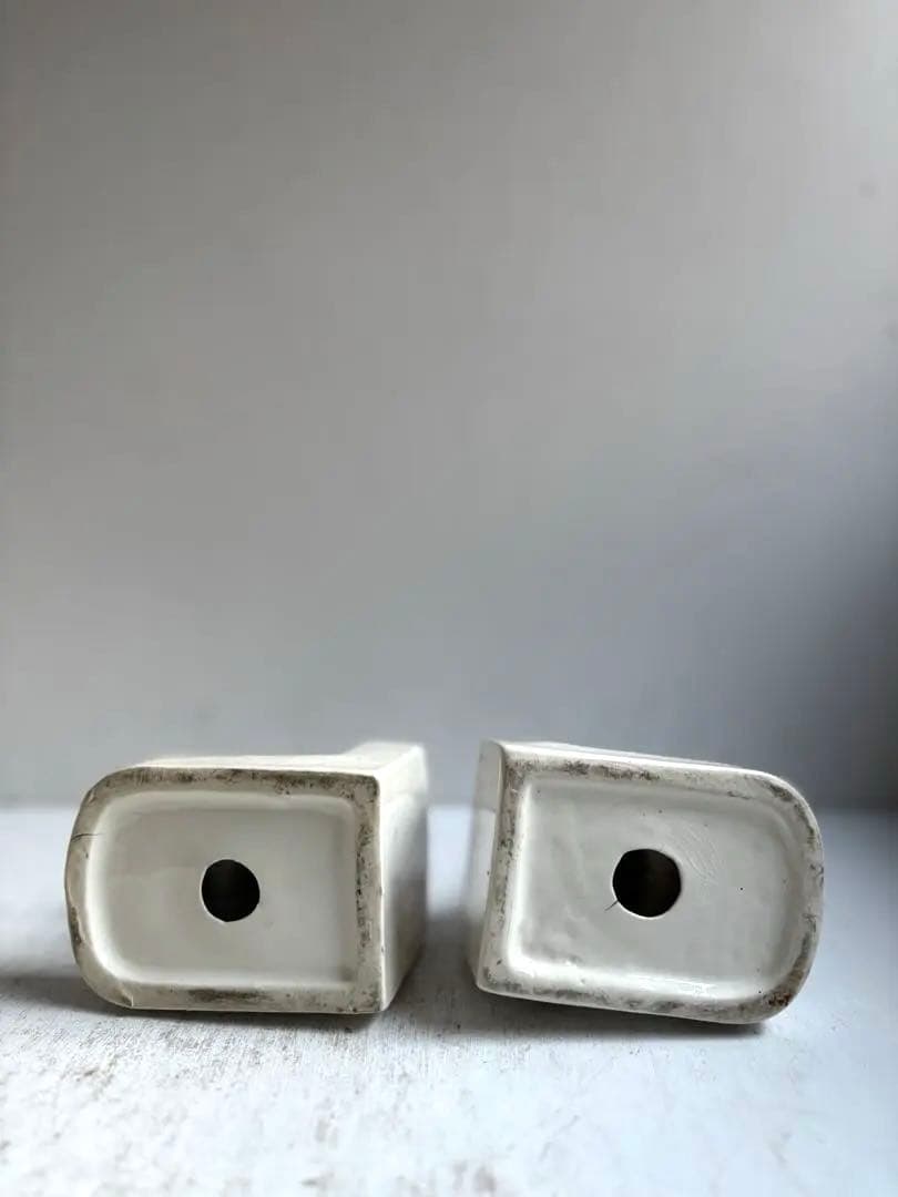 773 アンティーク 犬のブックエンド陶器製 シェパード記念品 希少