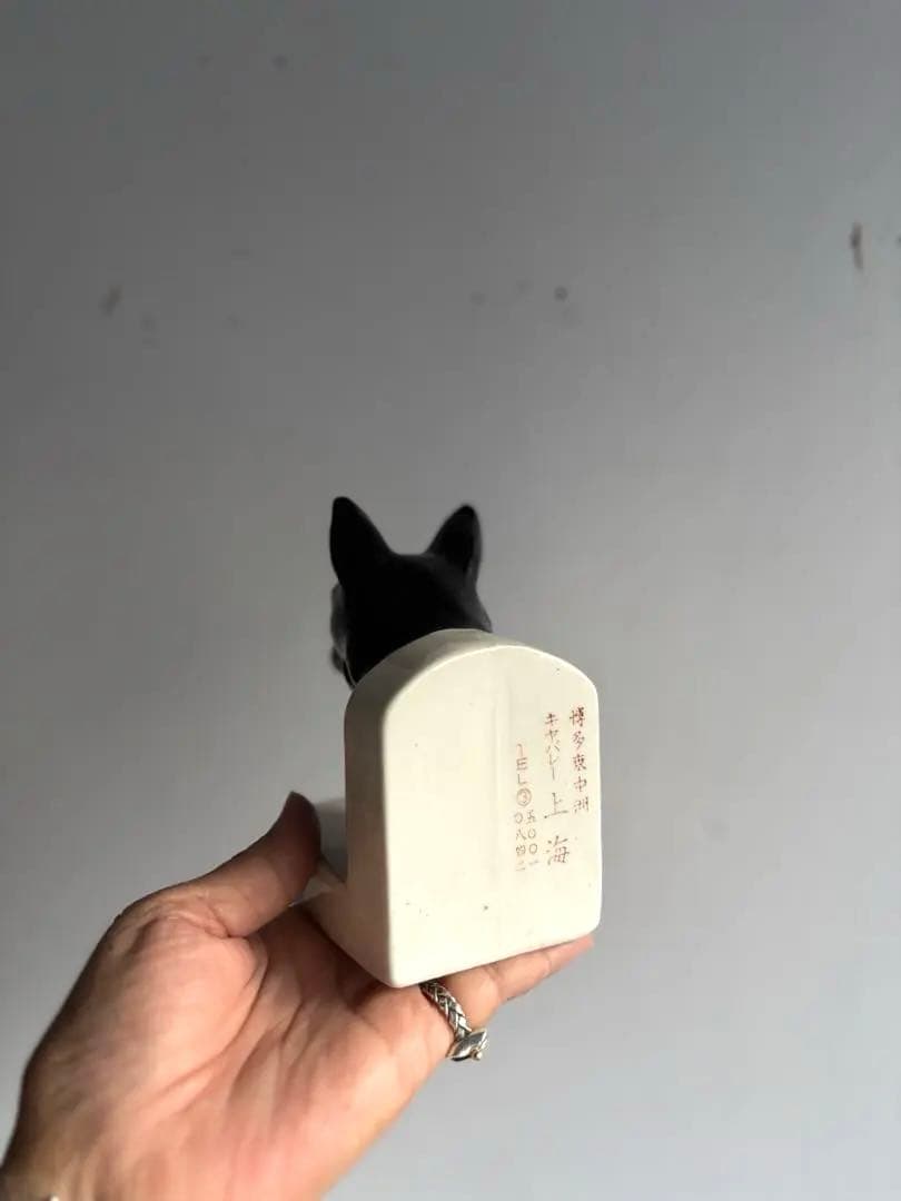 773 アンティーク 犬のブックエンド陶器製 シェパード記念品 希少