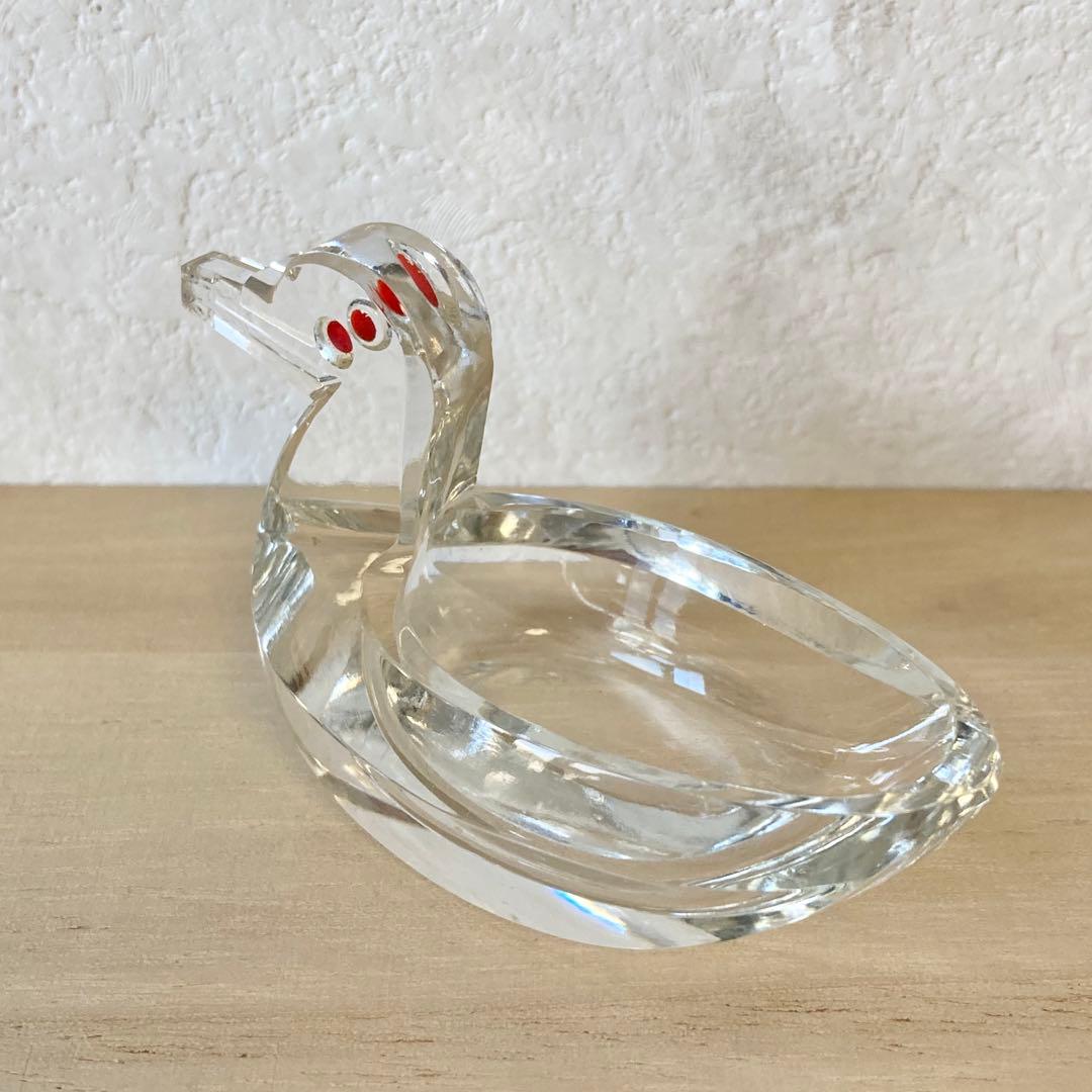 クリスタルガラス　バード　モダン　デザイン　北欧　鳥　ガラス　ヴィンテージ