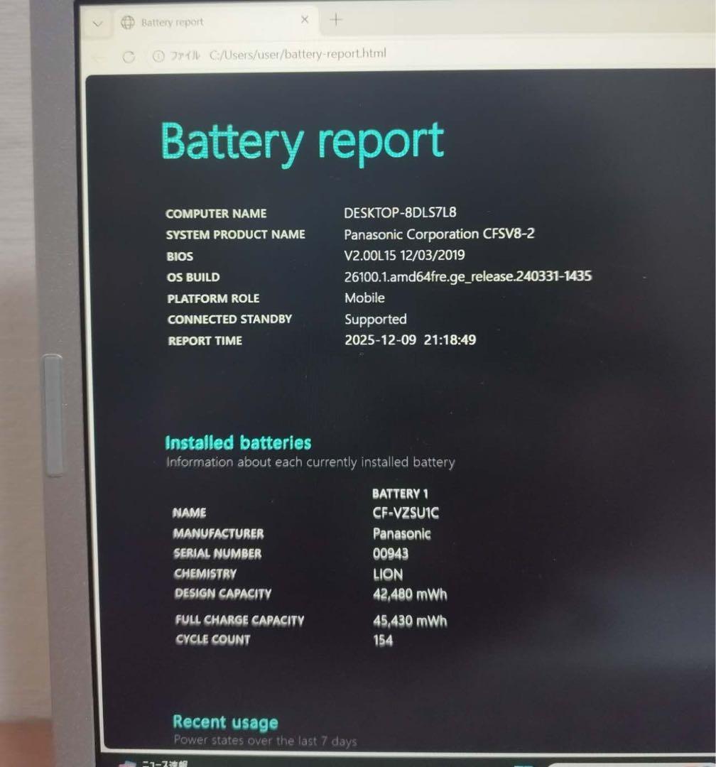 レッツノートSV8 Win11/i5/8GB/SSD256GB/office付き