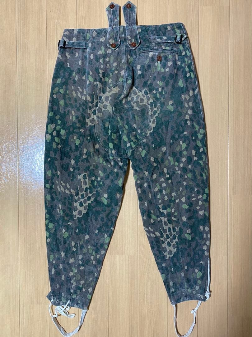 WWⅡ ドイツ軍　迷彩服 M44ドット迷彩 ズボン　Mサイズ　麻生地