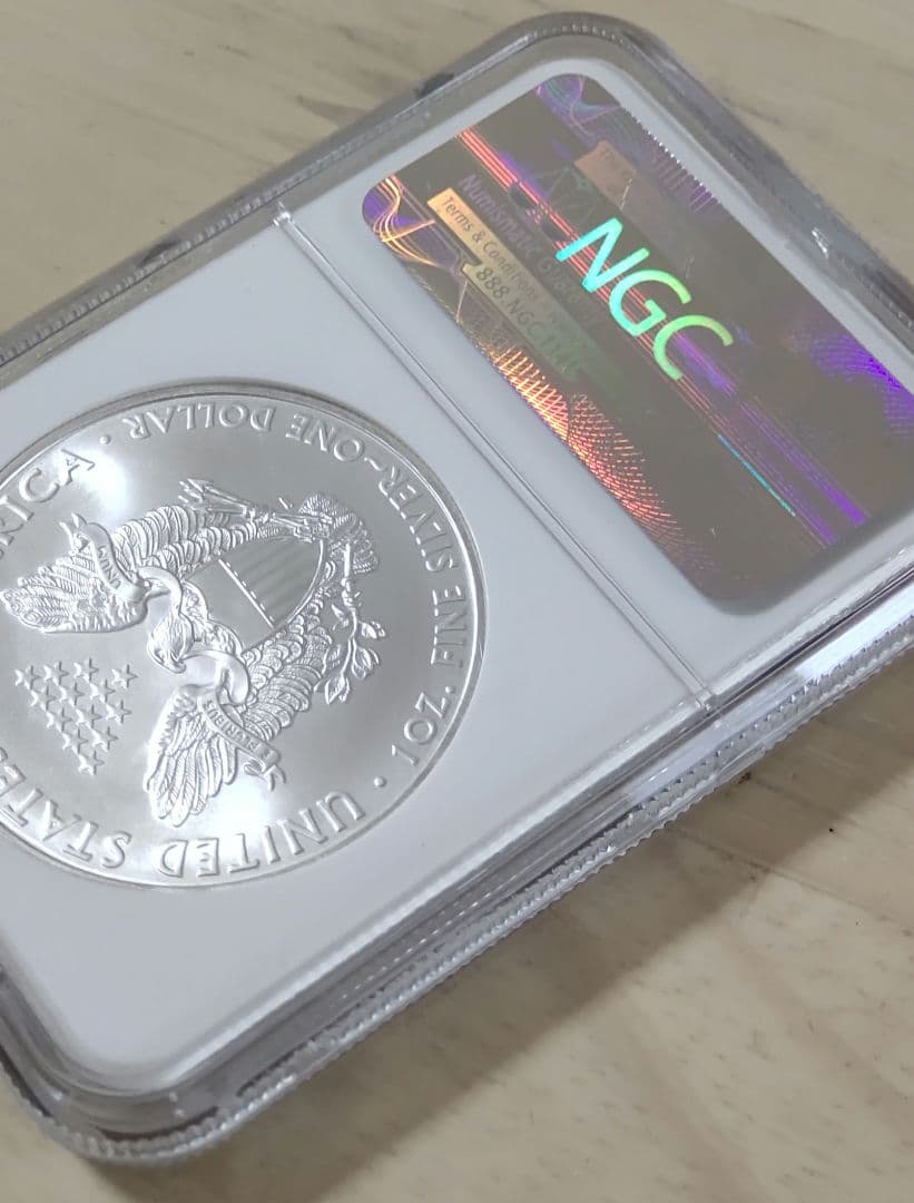 1オンス銀貨　イーグル銀貨2010年NGC MS70