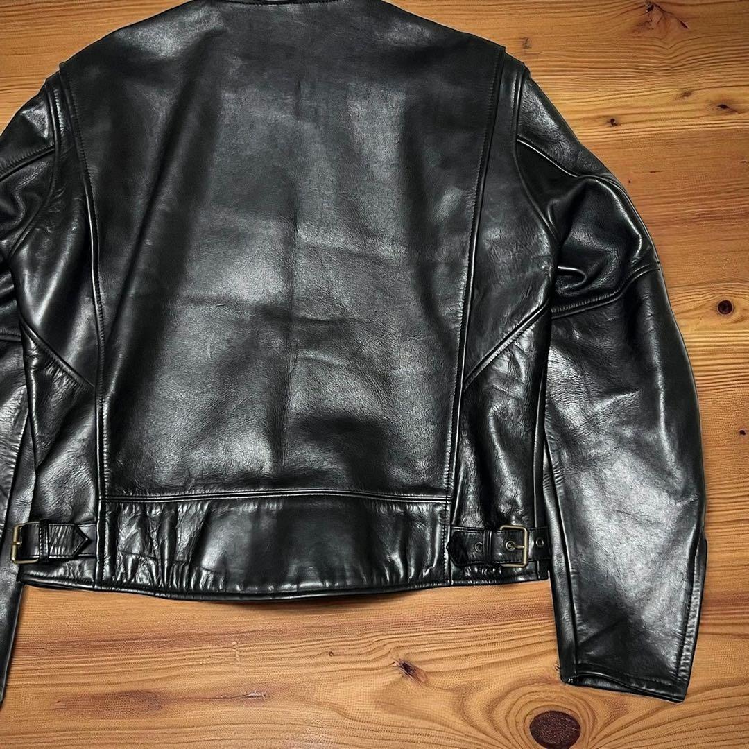 【希少サイズLL】 ライダースジャケット シングルライダース　牛革　NANKAI