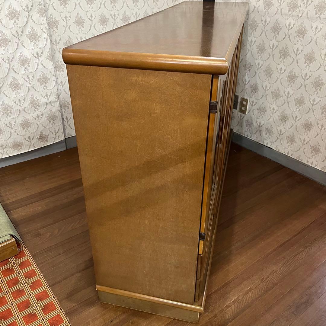 【アンティーク】木製 サイドボード 食器棚 カップボード 飾り棚 北欧レトロ