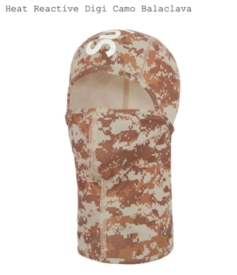 【Supreme】ヒート リアクティブ デジ カモ バラクラバ　タンカラー