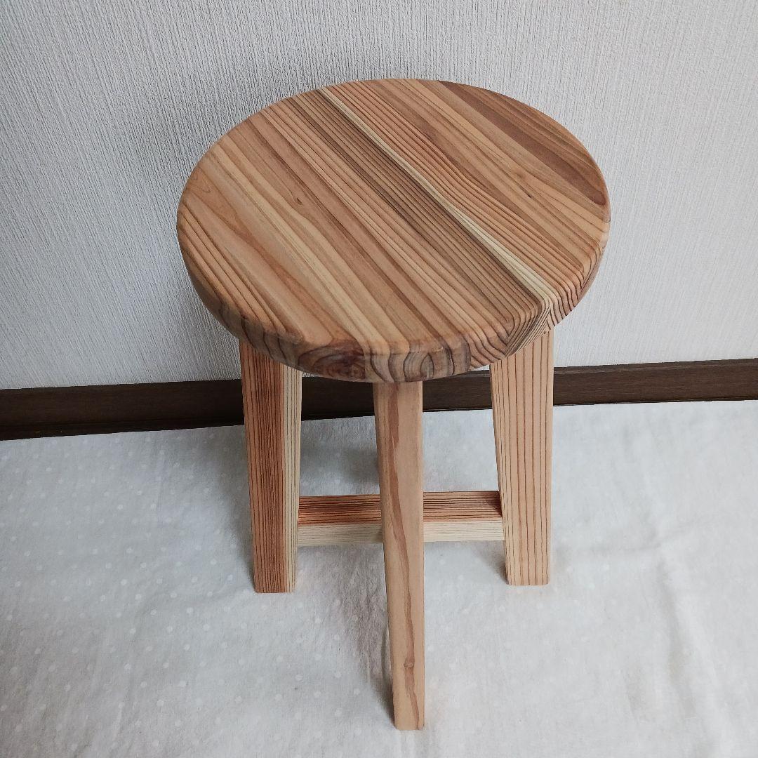 Mon☆Star　ハンドメイド　スツール　高さ50　2脚　茶　ナチュラル