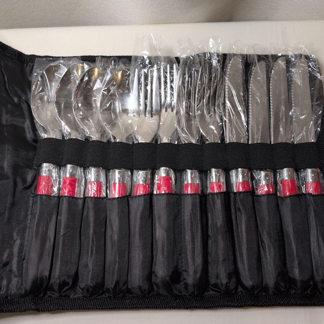 未使用 コールマン Coleman テーブルウェアセット キャンプ用食器 レッド