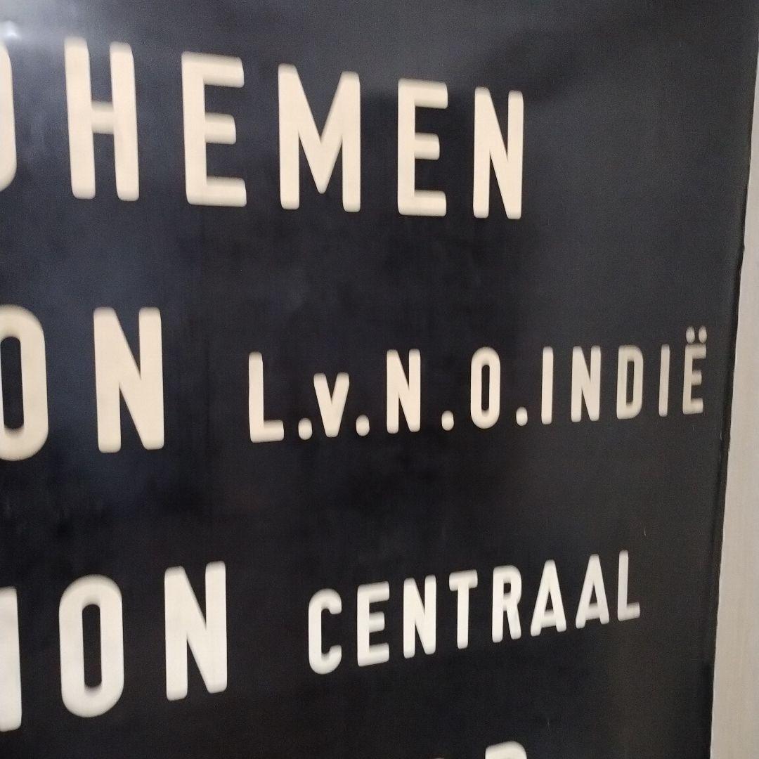 ヴィンテージバスロールサイン本物　オランダ