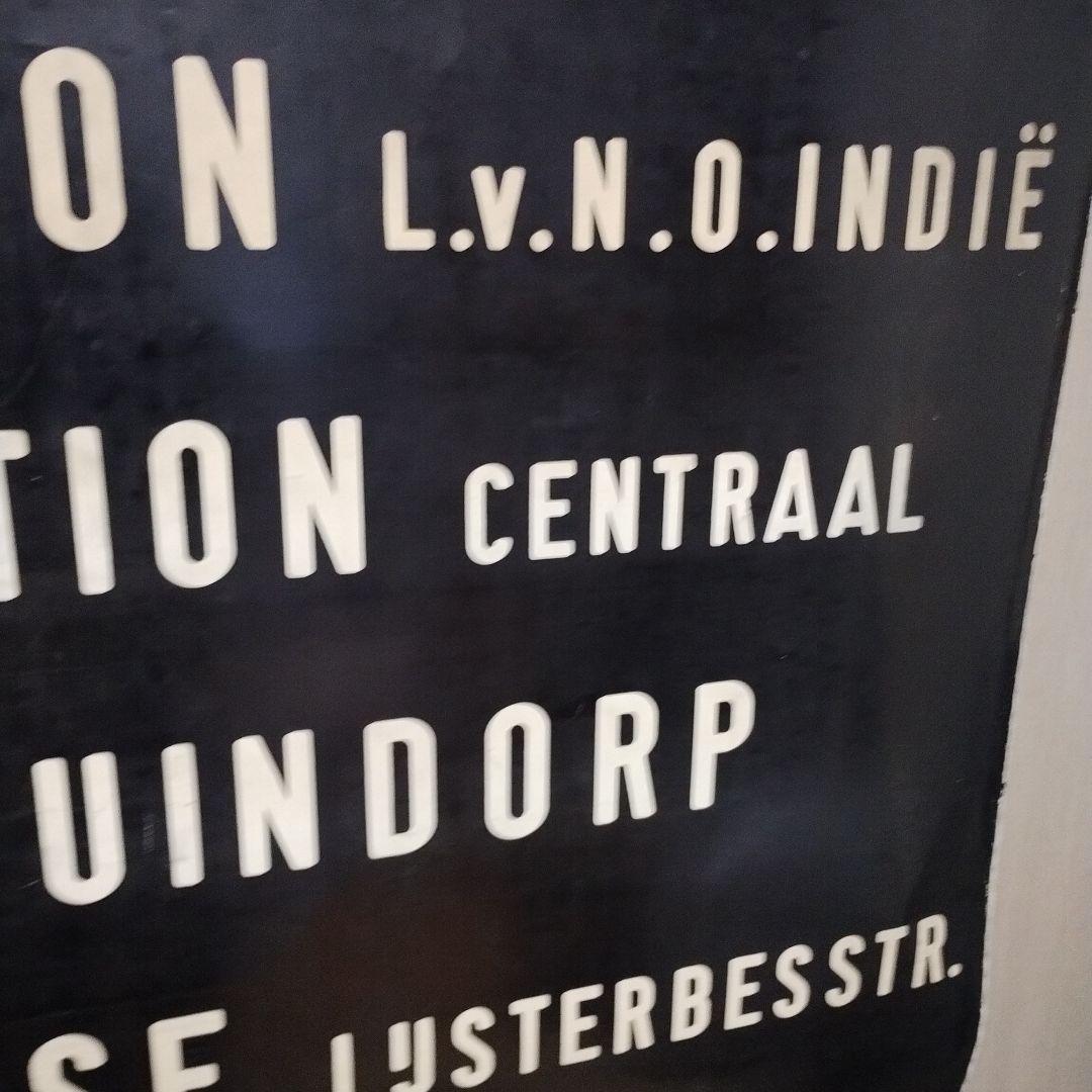 ヴィンテージバスロールサイン本物　オランダ