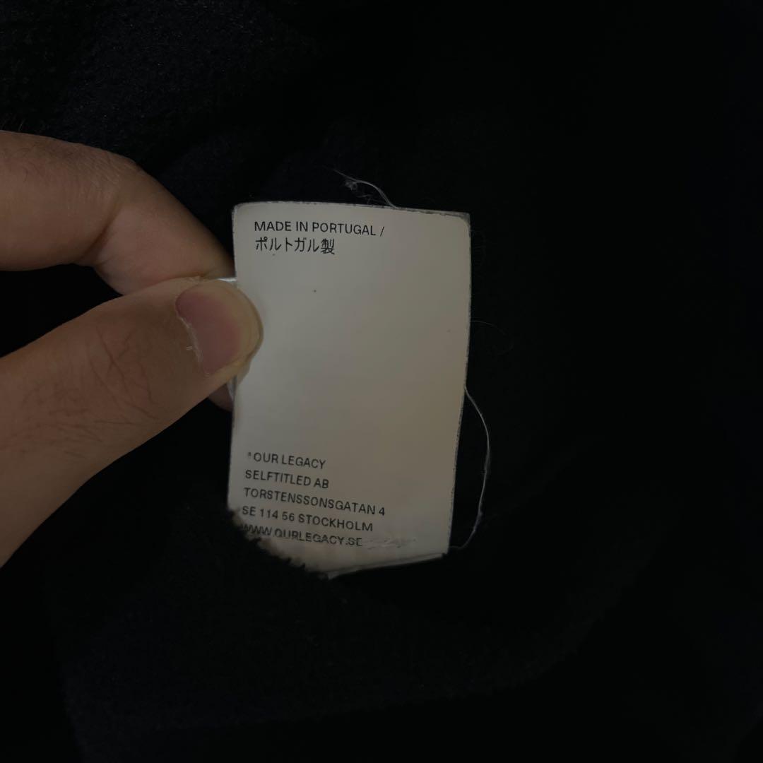 OUR LEGACY アワーレガシー/ブラック フリースジャケット 48