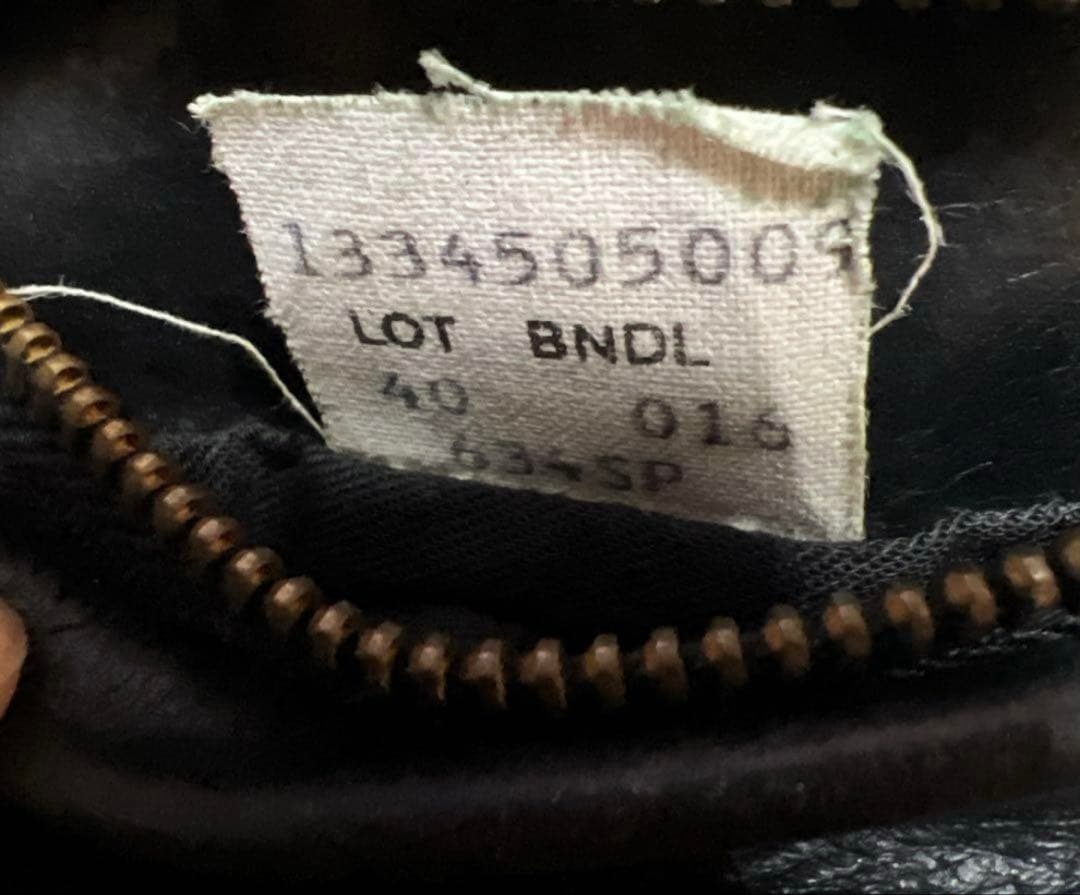 【絶版】ショット襟付トラッカーレザージャケット40 ブラック黒schott