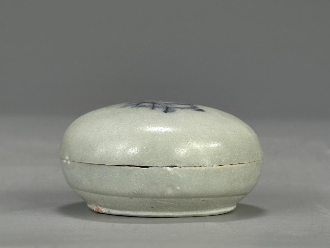 香道具　白磁　染付香合　蓋物