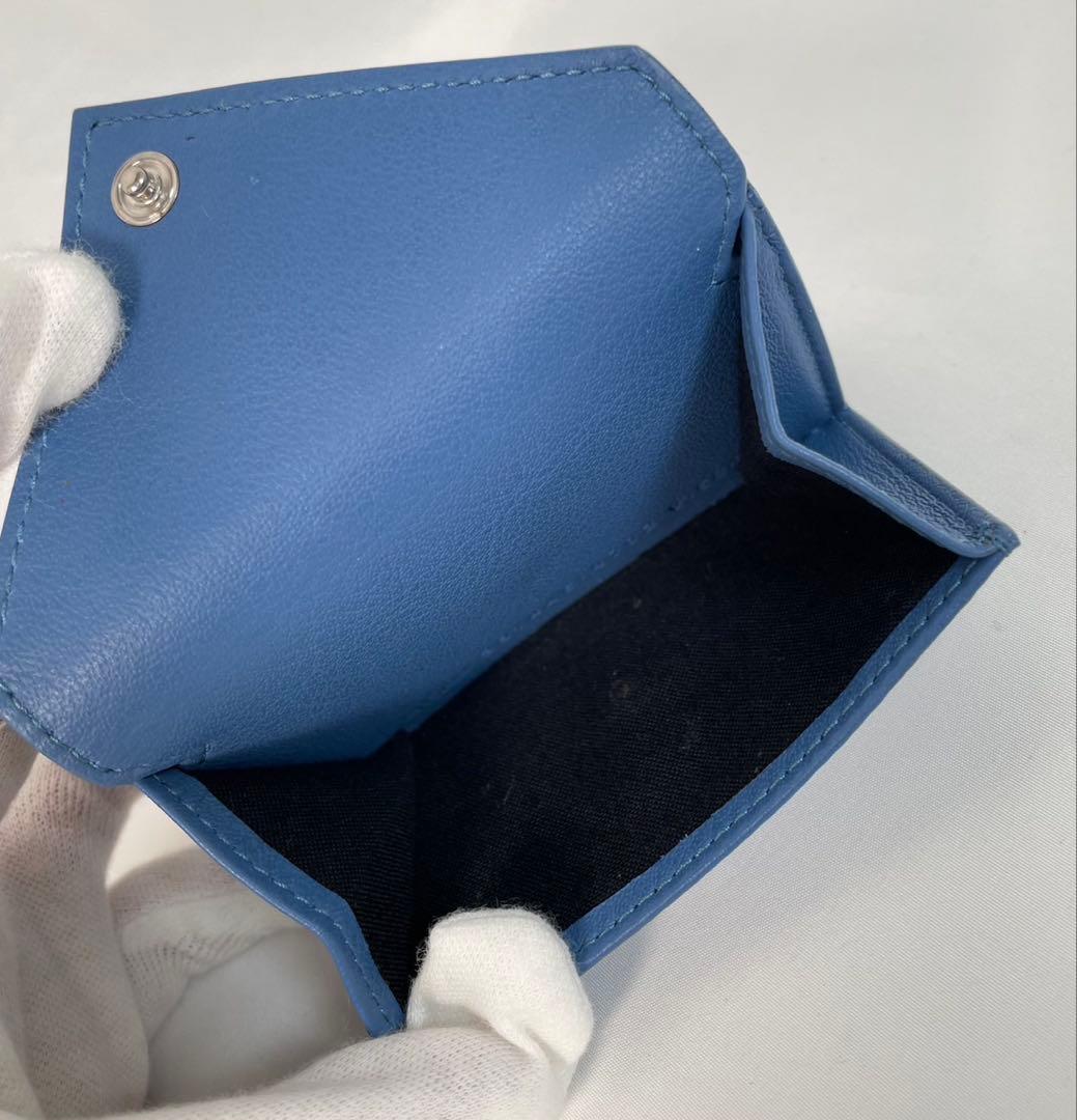 美品 BALENCIAGA バレンシアガ 三つ折り財布 レザー 保存袋付き