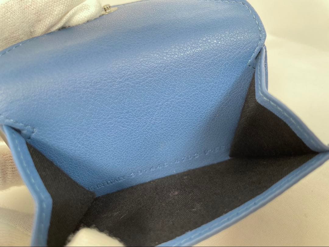 美品 BALENCIAGA バレンシアガ 三つ折り財布 レザー 保存袋付き