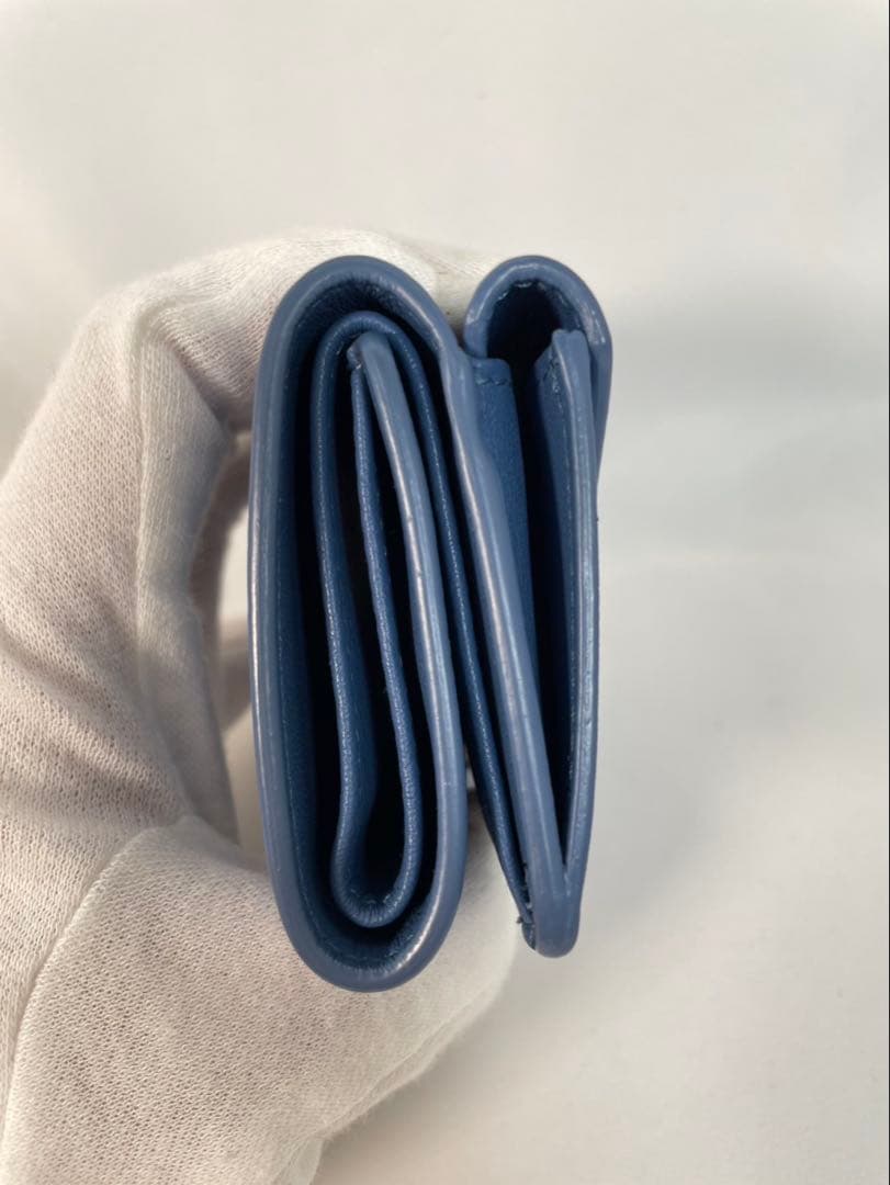 美品 BALENCIAGA バレンシアガ 三つ折り財布 レザー 保存袋付き