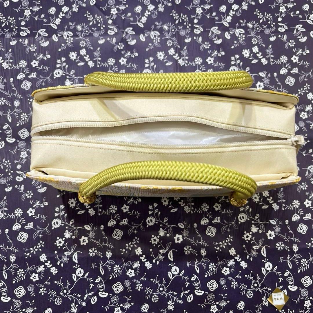 伊と忠　組紐持ち手　みその袋　和装バッグ