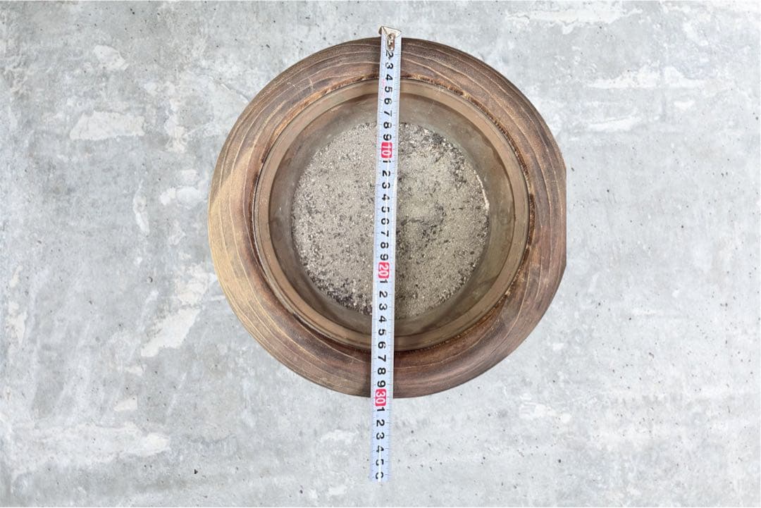 ま*ん様 木製火鉢 金箔装飾付き