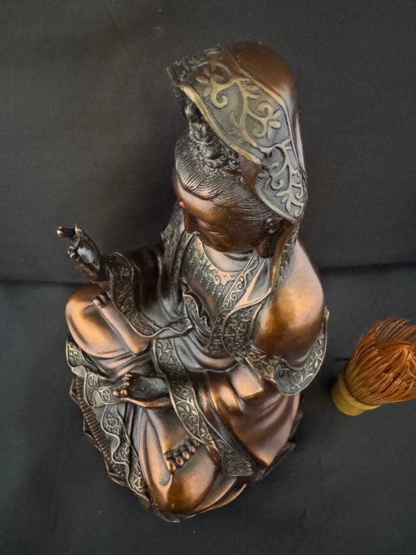 観音 菩薩 銅製 仏像 彫刻 置物 開運 風水 骨董　インテリア　アンティーク