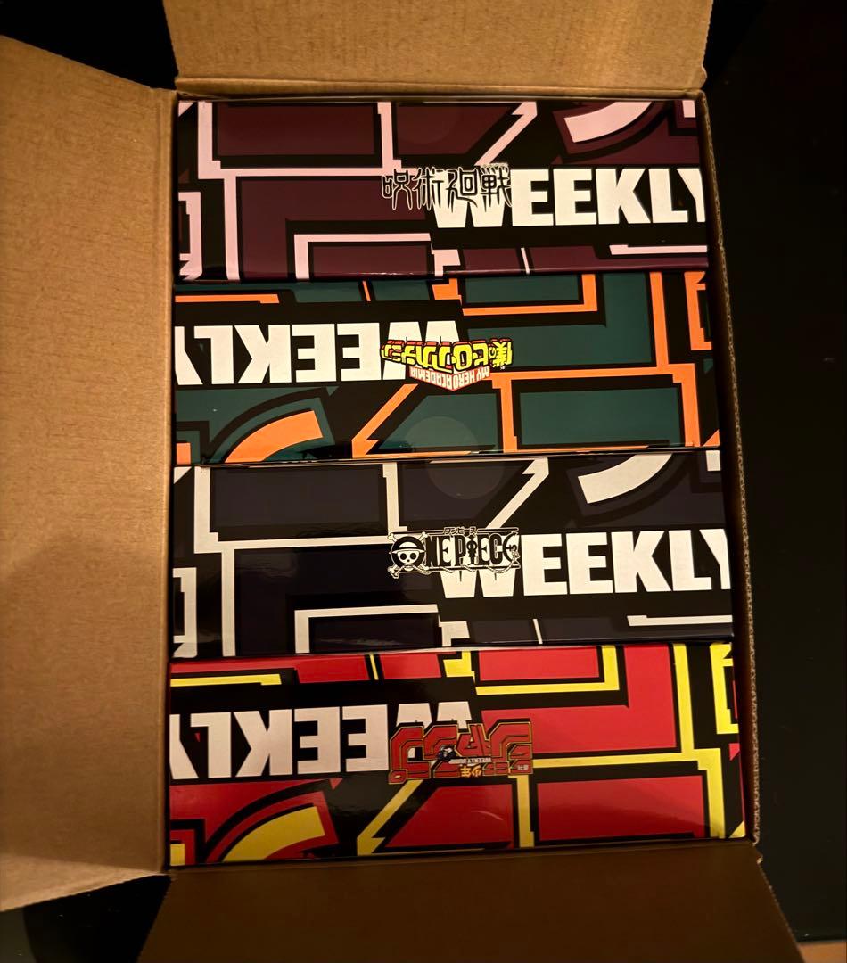 週刊少年ジャンプロゴフィギュア4種 コンプセット ワンピース ヒロアカ 呪術廻戦