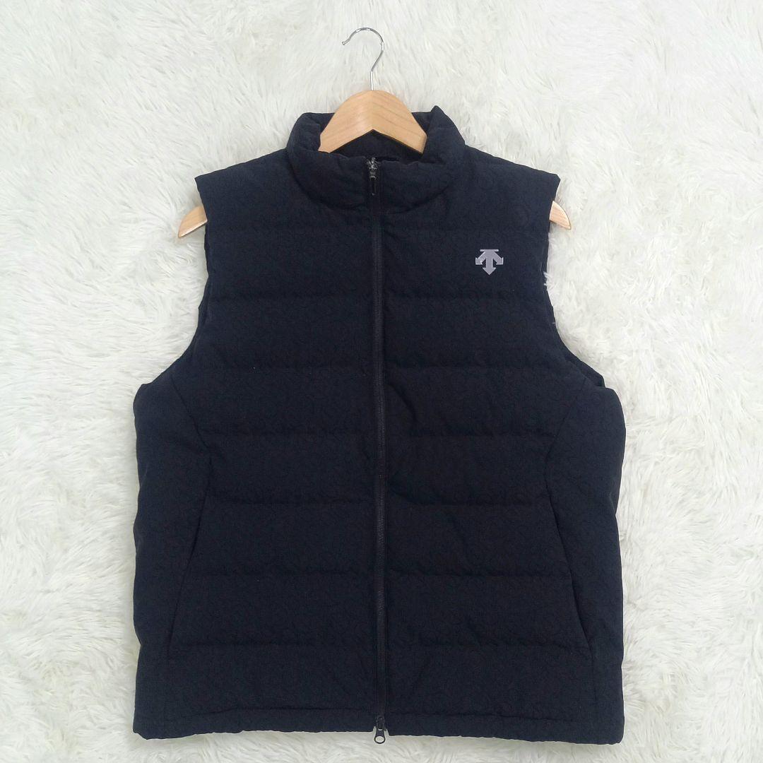 【美品】DESCENTE GOLF デサントゴルフ ダウンベスト Lサイズ 総柄