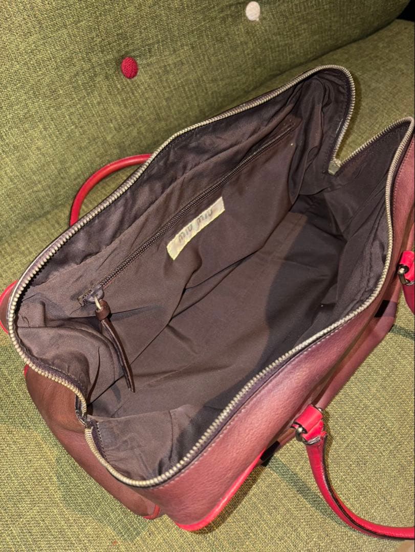 90s miumiu archive レザー ハンドバッグ