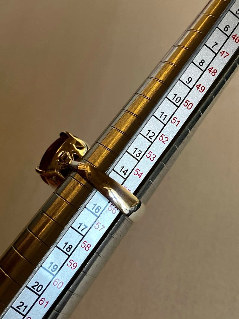 【訳あり】7ct ルビー・ロードライトガーネットリングK18WGヴェルメイユ