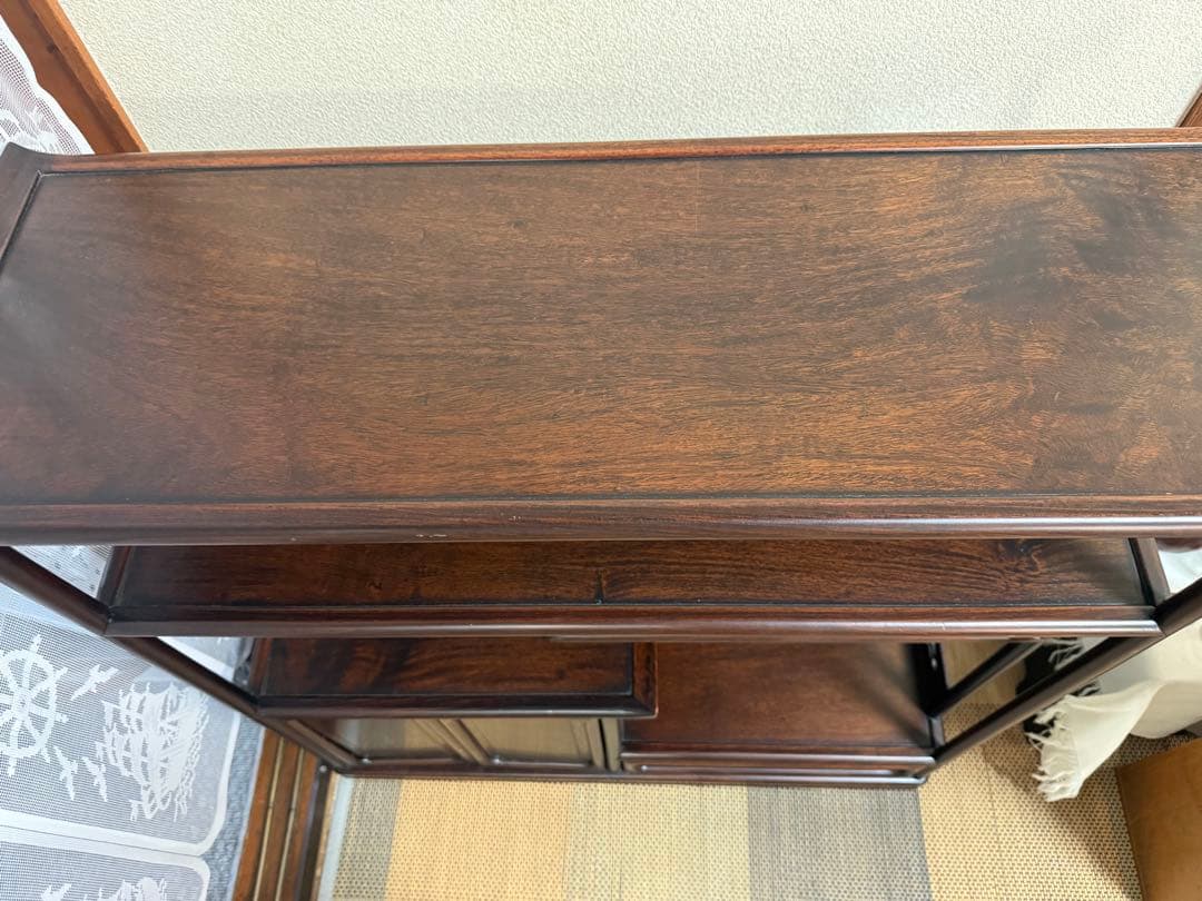 紅木　茶棚　茶箪笥　唐木　茶道具　送料込み251107