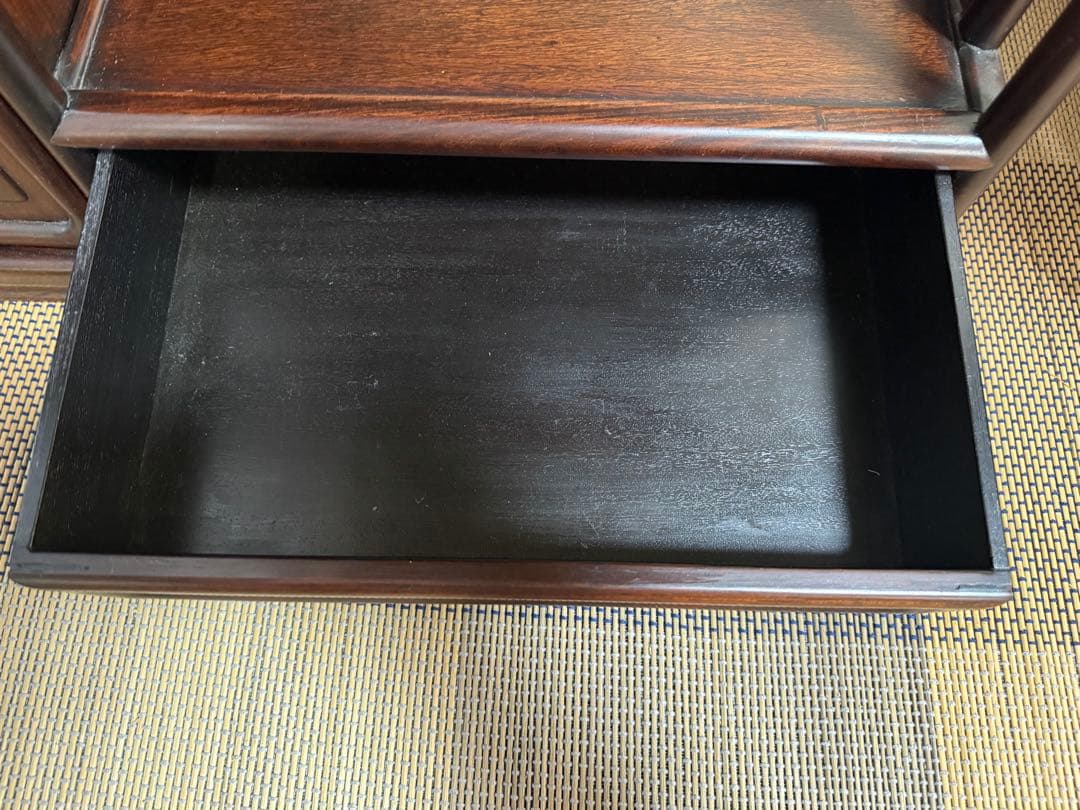 紅木　茶棚　茶箪笥　唐木　茶道具　送料込み251107