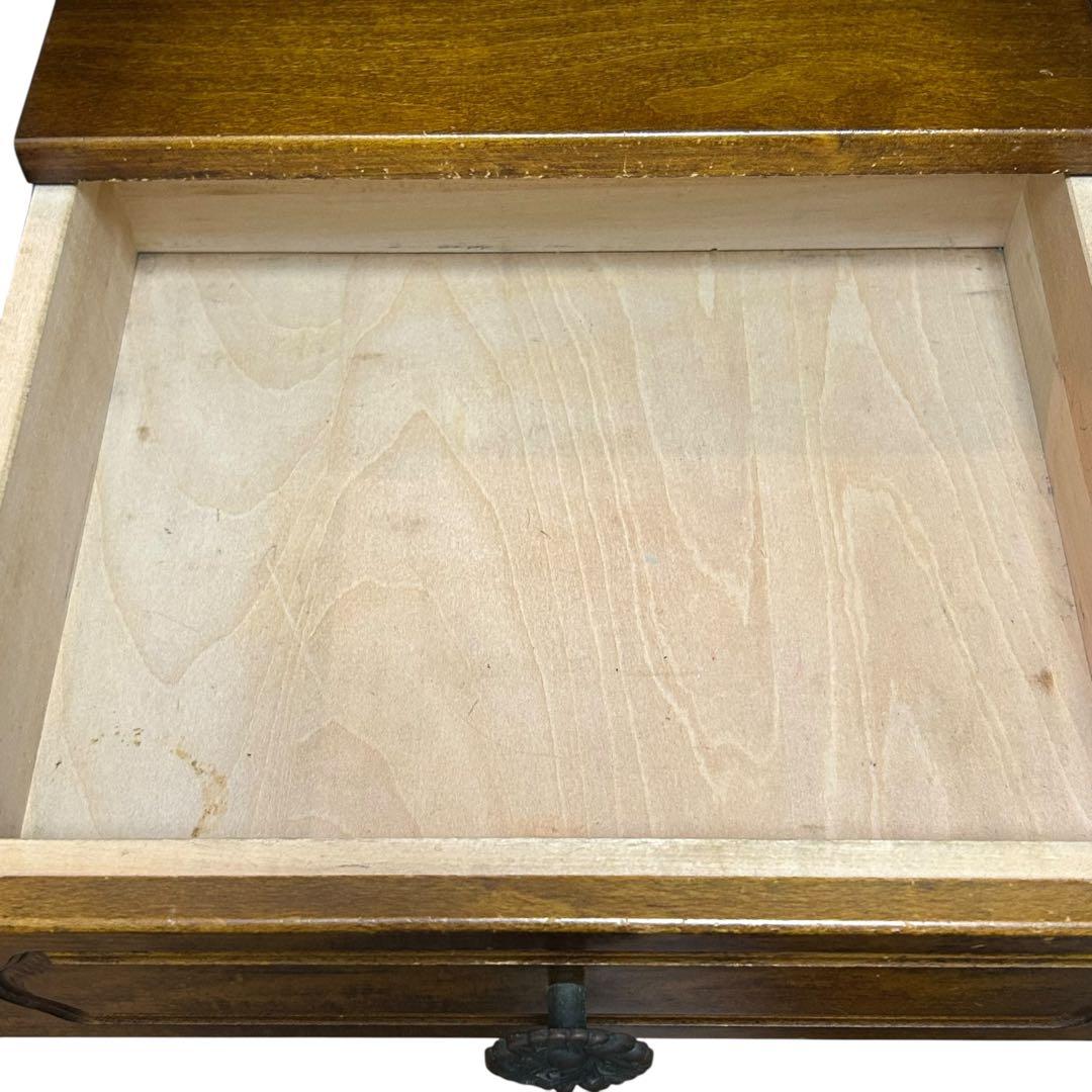 カリモク　コロニアル　電話台　FAX台　花台　飾り台　棚　天然木