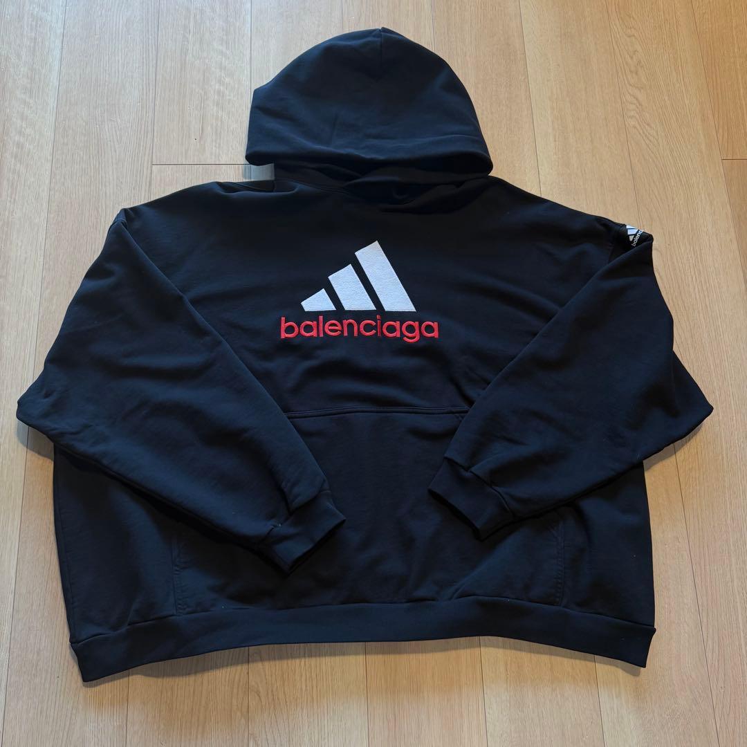 balenciaga adidas コラボ フーディー　ブラック