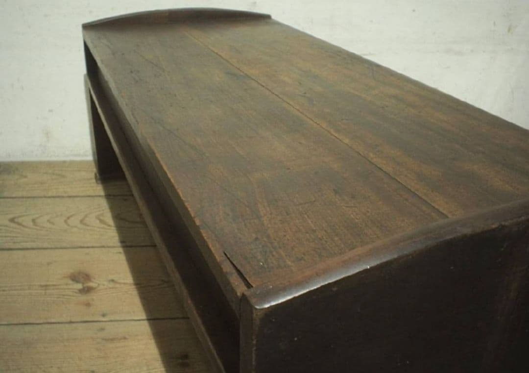 1075 アンティーク　文机　ローテーブル　引き出し　展示台　デスク　レトロ